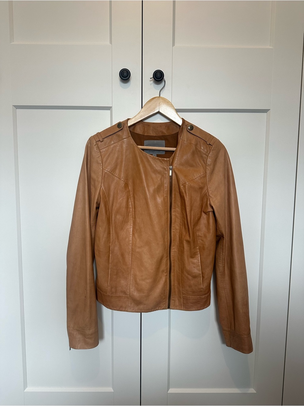 Classiques Entier Cognac Leather Moto Jacket